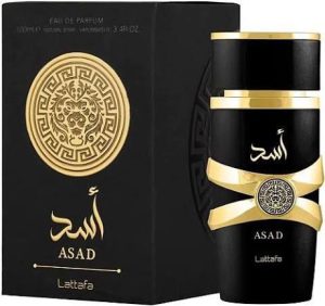 Perfume Árabe Lattafa Asad EDP 100ml Masculino – Baunilha Amadeirada Intensa