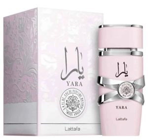 Perfume Árabe Yara Rose EDP 100ml Feminino – Floral Frutado Doce | Lattafa