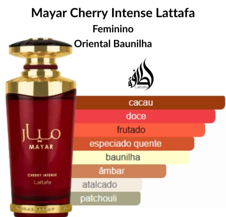 Perfume Árabe Lattafa Mayar Cherry Intense EDP 100ml Feminino – Cereja Doce Gourmand - Imagem 2