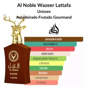 Perfume Árabe Lattafa Al Noble Wazeer EDP 100ml Unissex – Amadeirado Oriental Sofisticado