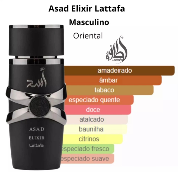 Perfume Árabe Lattafa Asad Elixir EDP 100ml Masculino – Baunilha Amadeirada Intensa - Imagem 2